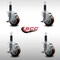 Service Caster 3.5'' SS Maroon Poly Swivel 1'' Expanding Stem Caster Set with Brake, 4PK SCC-SSEX20S3514-PPUB-MRN-TLB-1-4 - alternate 4